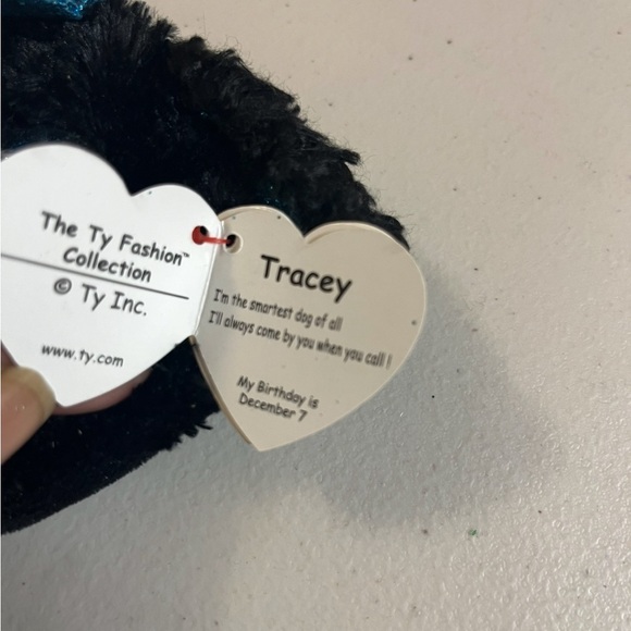 Ty Black and Blue dog shaped plushy zip Wallet - Picture 6 of 6